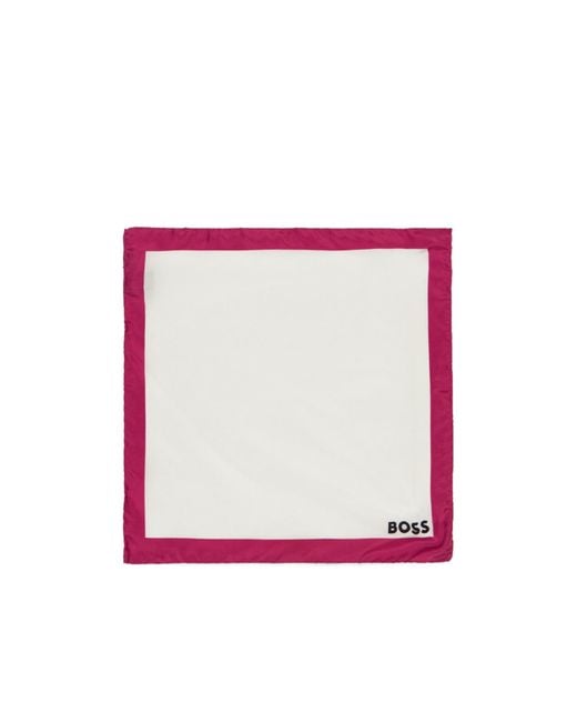 Boss White Boss Pocket Square Sn99 for men
