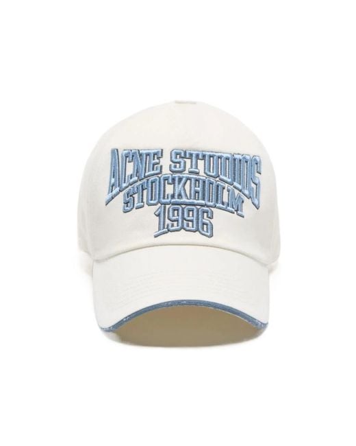 Acne Blue Embroidered Logo Hat