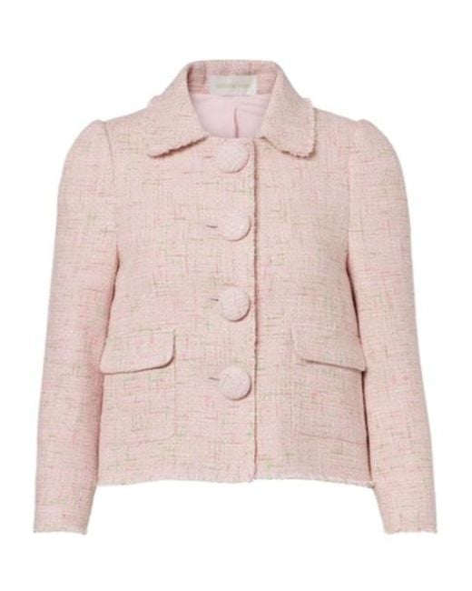 ShuShu/Tong Pink Cotton-Blend Tweed Jacket
