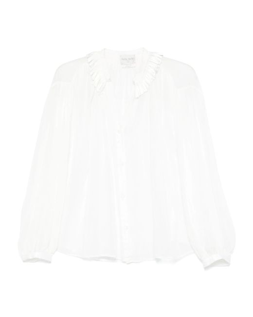 Forte_forte White Semi-Sheer Shirt