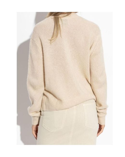 Isabel Marant White Lylia Crewneck Knitted Jumper