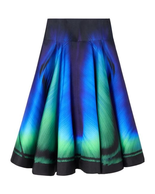 Mary Katrantzou Blue A-Line Midi Skirt