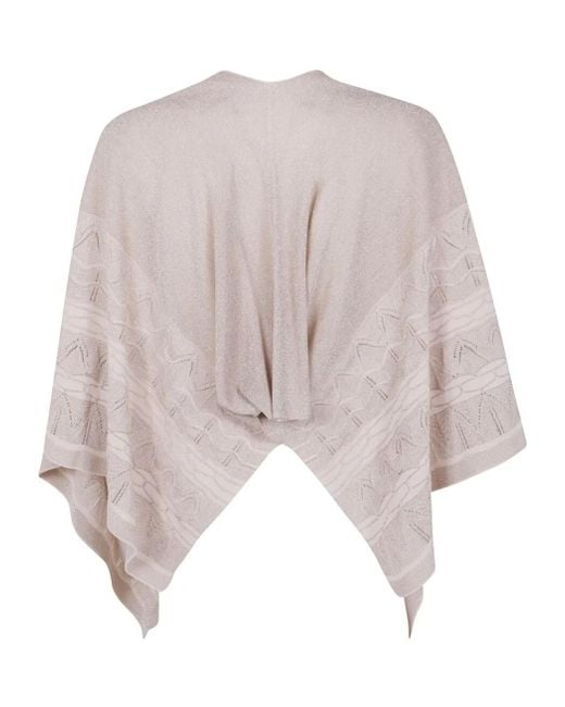 D.exterior Natural Draped Knit Top