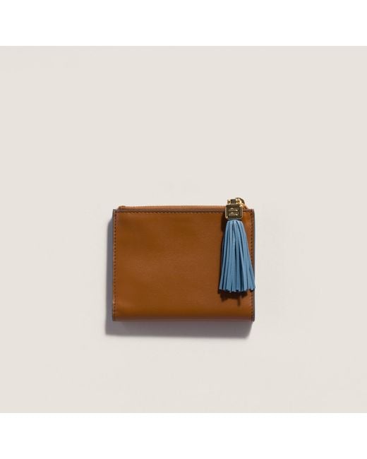 Miu Miu Brown Small Bi-Fold Wallet