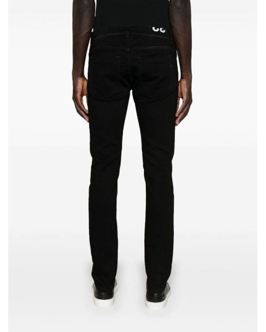 Dondup Black Tapered Jeans for men