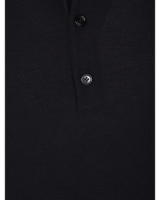 Brioni Black Short-Sleeved Polo Shirt for men