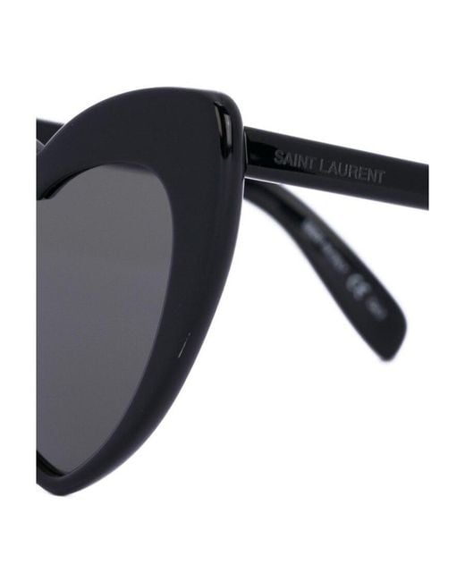 Saint Laurent Multicolor Eyewear Loulou Heart-Shape Frame Sunglasses