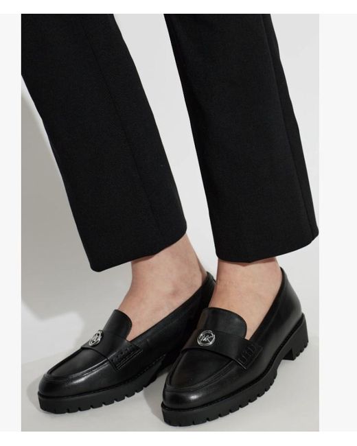 MICHAEL Michael Kors Black Round-Toe Loafers