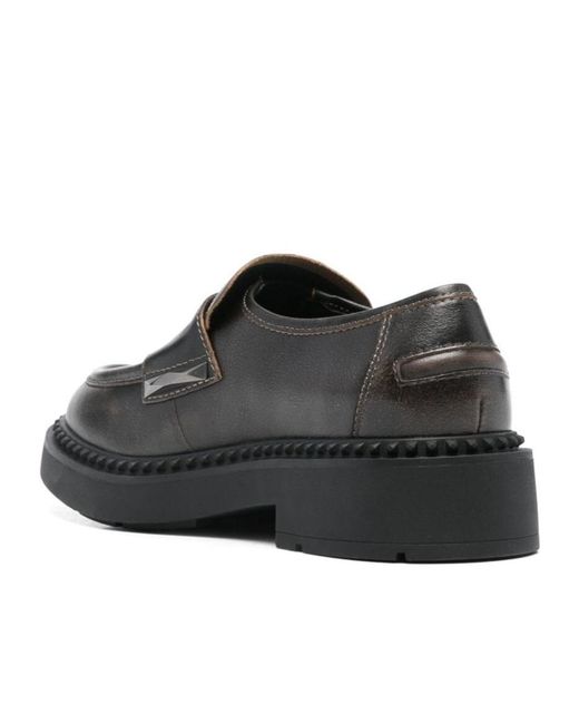Ash Black Round-Toe Loafers