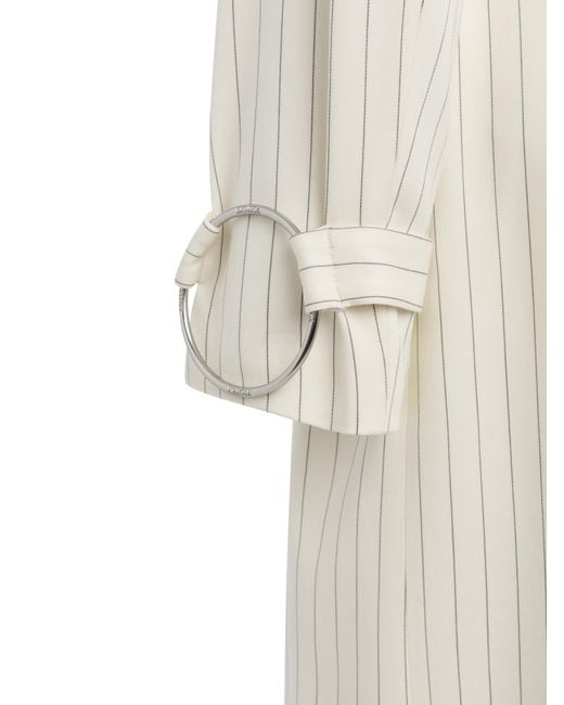 Dondup White Long-Sleeved Trench Coat
