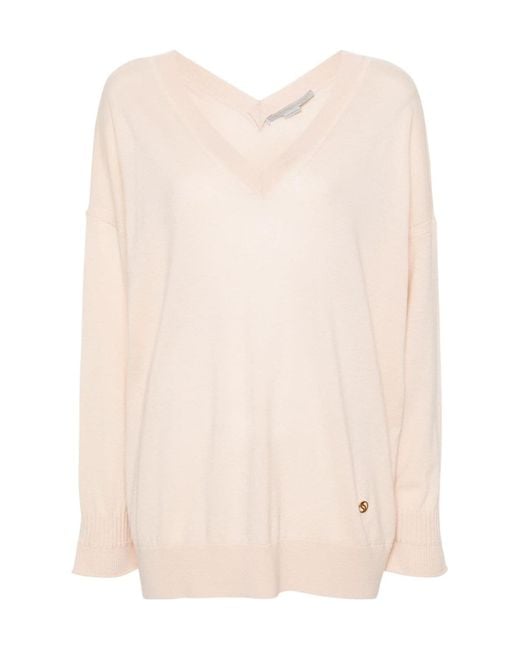 Stella McCartney Natural Long-Sleeved Sweater