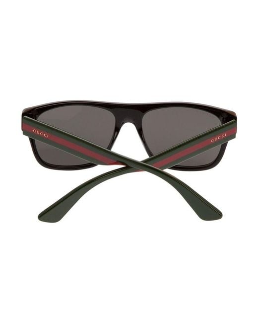 Gucci White Eyewear Rectangular Frame Sunglasses for men