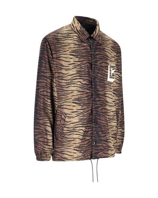 Céline Brown Printed Casual Jacket for men