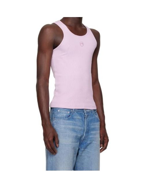 MARINE SERRE Red Elastic Ribbed Knitted Vest
