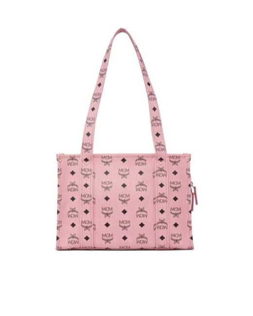 MCM Pink Large Aren Shopper Bag
