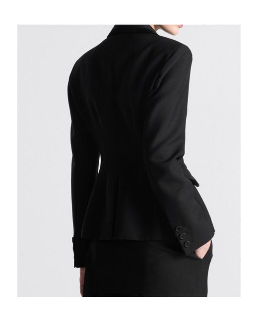 Dior Black Christian Marlène Double-Breasted Jacket
