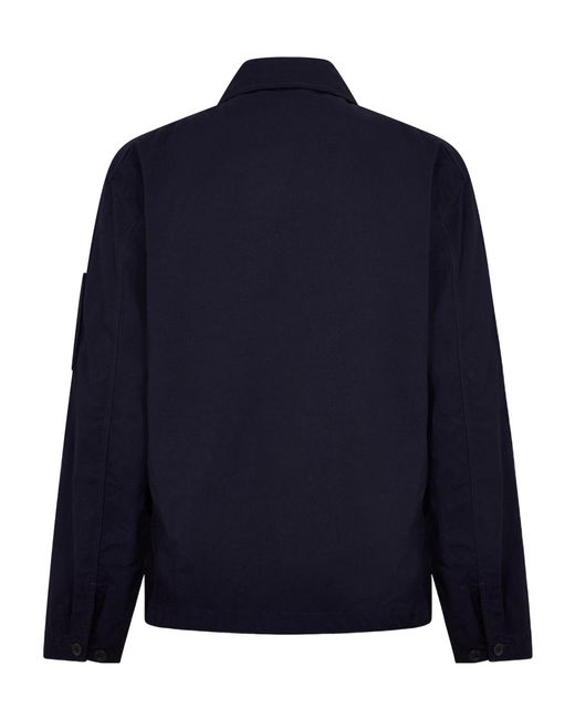 C P Company Blue Twill Field Jacket for men