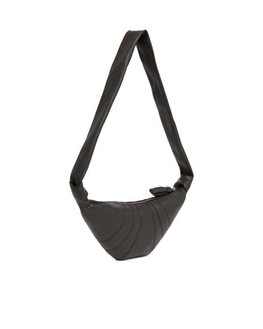 Lemaire Black Croissant Leather Shoulder Bag for men