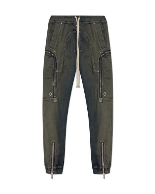 Rick Owens Gray Bauhaus Drawstring Trousers for men