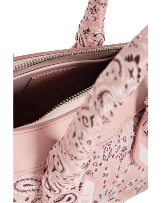 Amiri Pink Bandana Micro Triangle Handbag