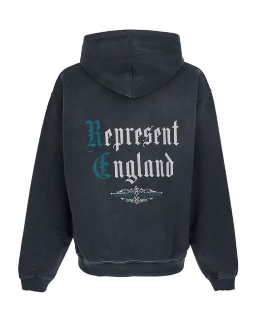 Represent Blue Private Members Zip Hoodie for men