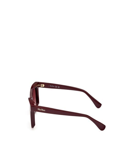 Max Mara Pink Square Frame Sunglasses