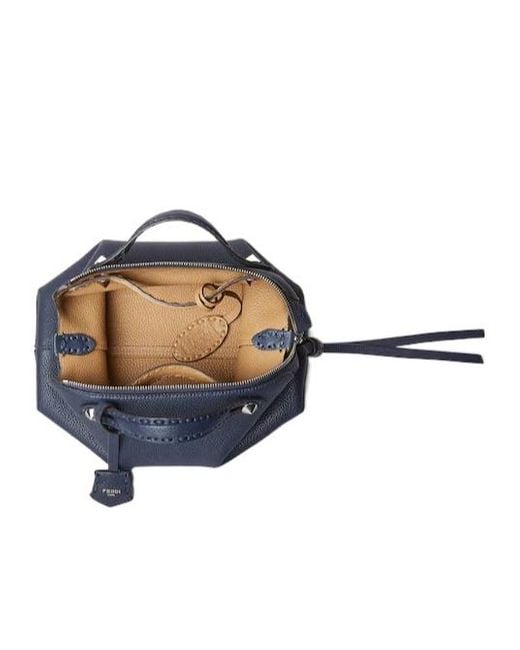 Fendi Blue By The Way Selleria Two-Toned Medium Tote Bag