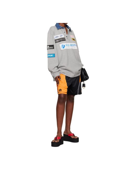 Martine Rose Black Elasticated Waistband Shorts for men