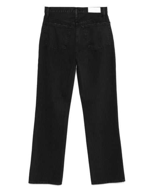 Re/done Black High Rise Loose Jeans