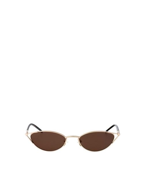 McQueen White Eyewear Oval Frame Sunglasses