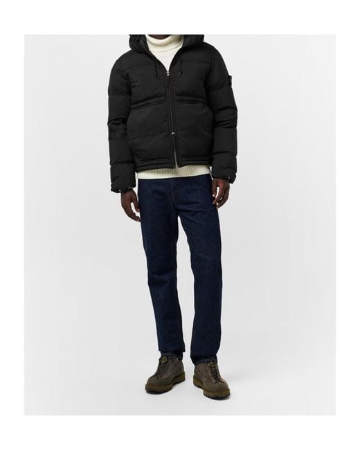 Stone Island Blue Quilted Medium Puffer Jacket for men
