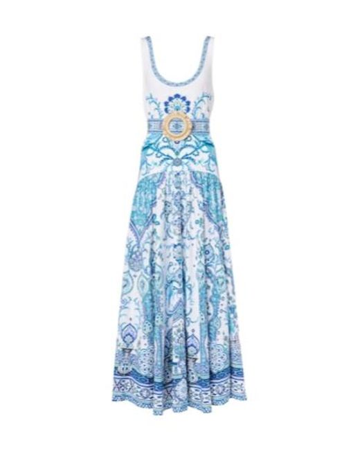 Camilla Blue Isnik Lullaby Cotton Jersey Maxi Dress