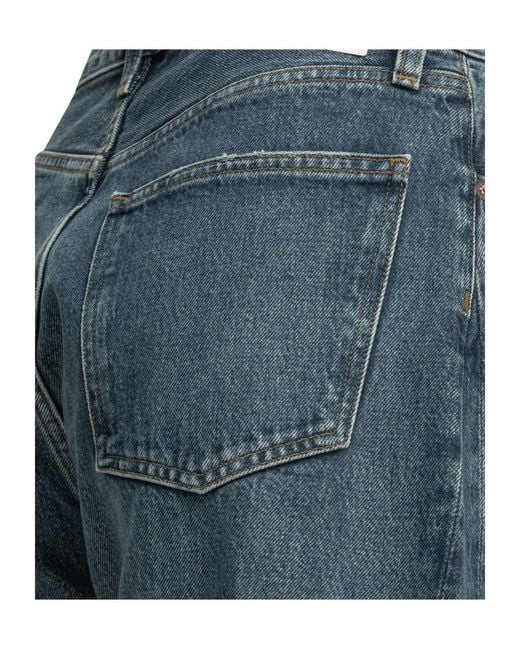 Agolde Blue Wide-Leg Jeans