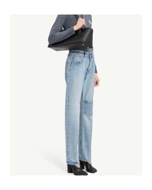 MM6 by Maison Margiela Blue Straight-Leg Jeans