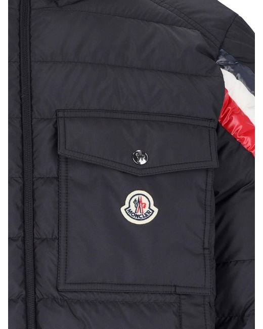 Moncler Black Berard Zip-Up Short Padded Jacket for men