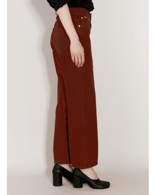 Eytys Red Avalon Cropped Jeans