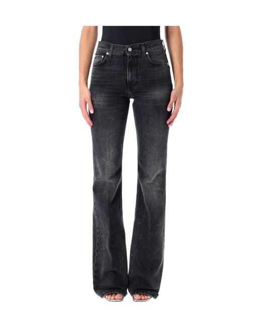 Haikure Blue Denim Trousers With Belt Loops
