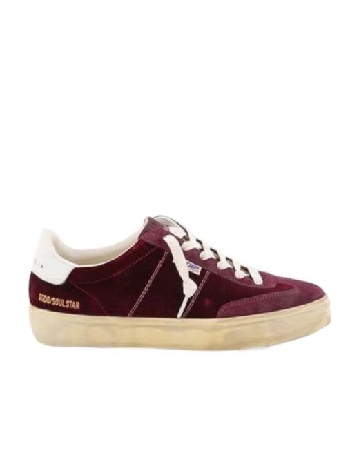 Golden Goose Deluxe Brand Brown Soul Star Velvet Lace-Up Sneakers