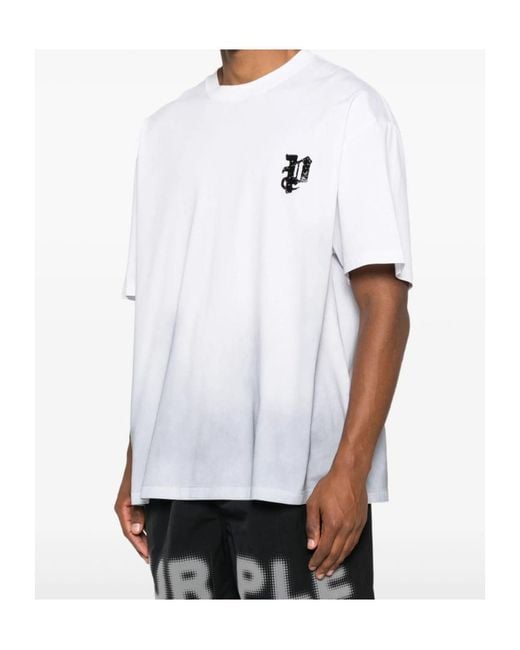 Purple Brand White Logo T-Shirt for men