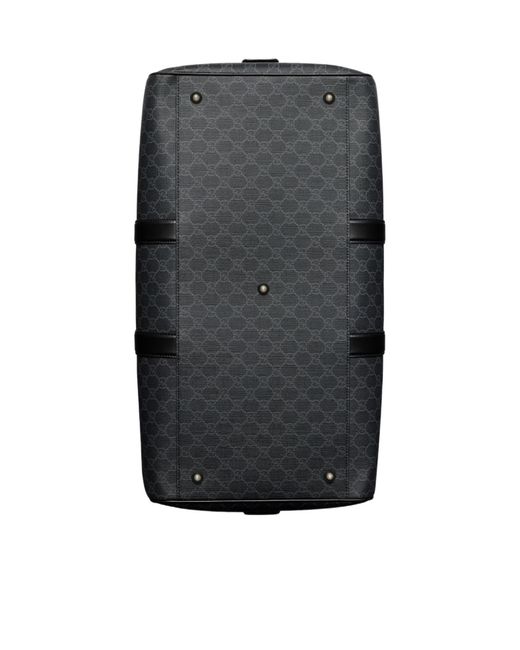 Gucci Black Gg Monogrammed Duffle Bag for men