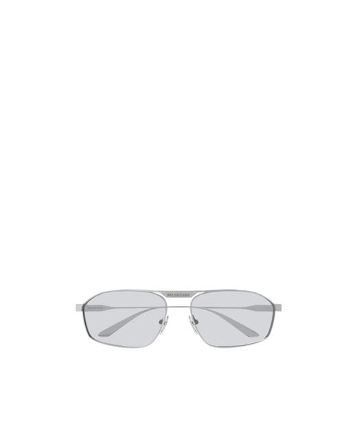 Balenciaga White Eyewear Pilot Frame Sunglasses for men