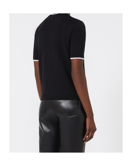 Max Mara Black Round-Neck Top