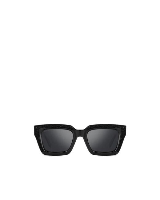 Jimmy Choo White Megs/S Square-Frame Sunglasses