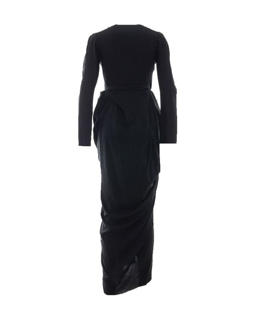 Vivienne Westwood Black Kendall Draped Wrap Dress