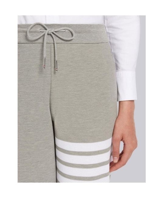 Thom Browne Gray 4-Bar Stripe Track Pants