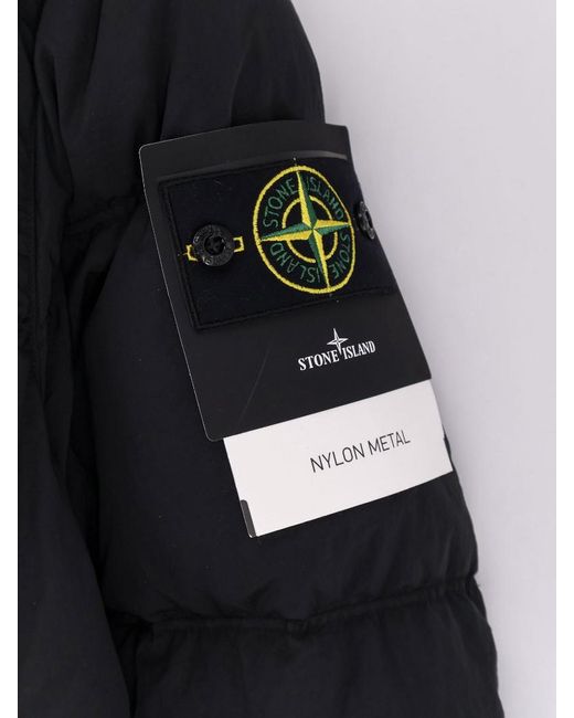 Stone Island Black Logo Patch Zipped Jacket for men