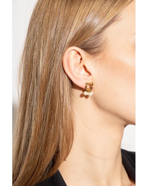 Ferragamo Metallic Logo Earring