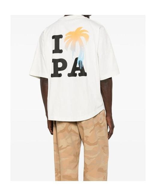 Palm Angels White I Love Pa Oversize T-Shirt for men