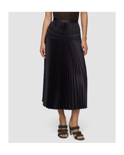 Joseph Black Pleated Maxi Skirt
