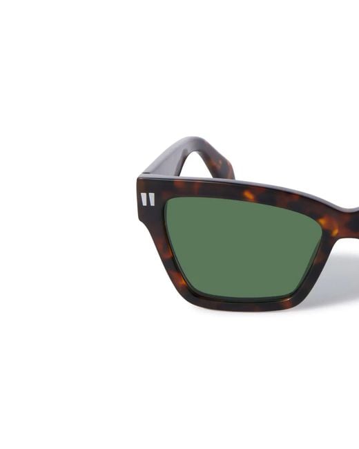 Off-White c/o Virgil Abloh Green Cincinnati Rectangular Frame Sunglasses for men